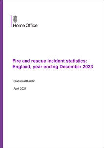 Fire and rescue incident statistics: England, year ending December 2023