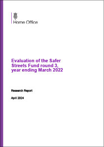 Research Report: Evaluation of the Safer Streets Fund round 3
