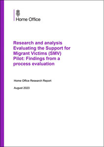 Evaluating the Support for Migrant Victims (SMV) Pilot: Findings from a process evaluation
