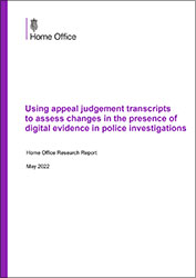 Research Report: Using appeal judgement transcripts to assess changes in the presence of digital evidence in police investigations