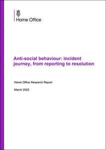Anti-social behaviour: incident journey, from reporting to resolution