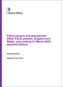 Police powers and procedures: Other PACE powers, England and Wales, year ending 31 March 2023 2nd Edition
