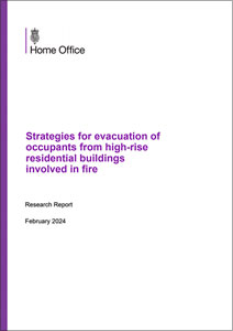 Strategies for evacuation of occupants from high-rise residential buildings involved in fire