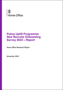 Police Uplift Programme New Recruits Onboarding Survey 2023 - Report