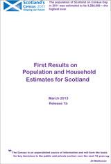 Census 2011: Population and Household Estimates for Scotland - Release 1B