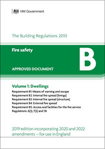 Approved Document B: Fire safety - Volume 1: Dwellings (2019 edition incorporating 2020 and 2022 amendments)